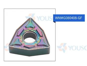 YOUSCARD 10Piece Špeciálne pre vysokú tvrdosť materiálov WNMG080404 TNMG160408 CNMG120404 kovov, sústružnícke nástroje HRC50-65 nástroje na Sústruženie