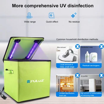 PULUZ UV Light Box krátkovlnné ULTRAFIALOVÉ Baktericídny Sterilizátor Dezinfekcia Prenosný Skladací Stan Box 30 cm*30 cm