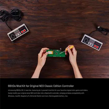 8BitDo Mod Držiak pre NES Classic Edition Radič DIY NS Classic Controller Bluetooth Gamepad Radič usb Príslušenstvo