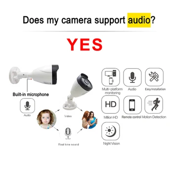 JIENUO H. 265 5MP PoE ip kamera SD card, Audio Cam HD Vonkajšie Nepremokavé Kamerový Bezpečnostný Infračervené kamerový Domov IPCam