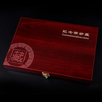 100ks Kolo Dreva Mince Prípade Skladovania Držiteľov Displej Drevené Pamätné zberného Boxu, Domáce Dekorácie