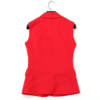 Oblek vesta vyhovovali žena profesionálne šortky dvoch-dielny módne bežné červený plášť bez rukávov 2019 lete nové oblečenie pre ženy