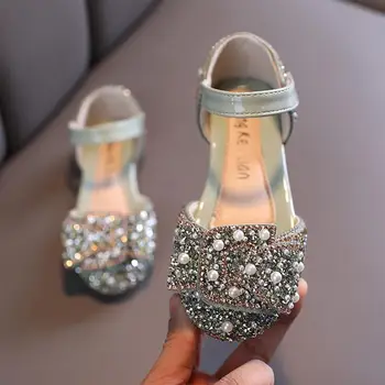 Nový Crystal Sandále Dievčatá Lesklé Letné Topánky Deti Plážové Sandále Pre Dievčatá Princezná Deti Topánky Veľkosť 21-36