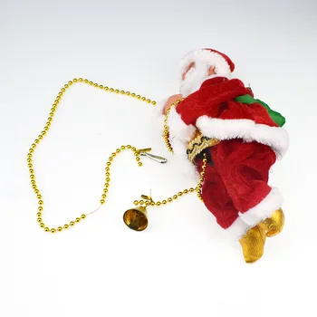 Elektrické Animovaný Lezenie Santa Claus Na Korálky Reťazca Hudobné Pohybuje Obrázok Vianočné Ozdoby Nový Dizajn