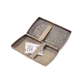 Bronz 12 Folio Cigariet Prípade Prenosné Vyrezávané pánske Flip Kovová Retro Cigariet Prípade gadgets pre mužov Cigariet Box