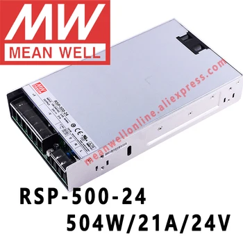 Znamená Dobre RSP-500-24 Meanwell 24VDC/21A/504W Jeden Výstup s PFC Funkcia Napájanie on-Line Obchod