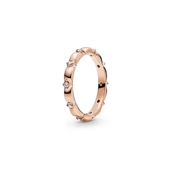 2020 NOVÝ Príchod 925 Sterling Silver & Rose Gold Color okvetné Plátky Kapela Prst Prsteň Pre Ženy Originálny Dizajn Šperky Darček