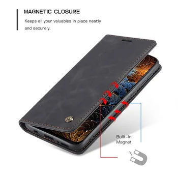 Retro Magnetické Kožené Flip Peňaženky Book Obal Pre Samsung Galaxy M31 S20 Plus Ultra A51 A71 A50 A70 A30 Držiteľa Karty Stojan, Kryt