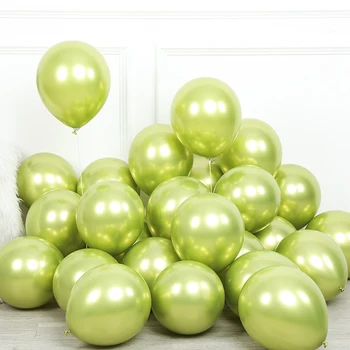 GIHOO 50 / 100ks 12inch Kovové Latexový Balón Svetlo Fialová Narodeninovej Party Svadobné Dekorácie Balón Svetlo Zelená Chrome Balóny