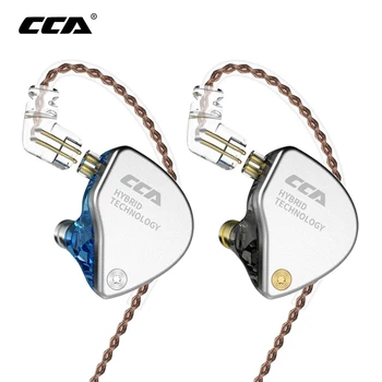 CCA CA4 1BA+1DD Hybrid V Uchu Slúchadlá HIFI Sledovať Športové Bežecké Fáze IEM 2 Jednotku Headset Odnímateľný 2Pin Kábel CCA C10