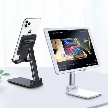 New Metal Ploche Tabletu Držiteľ Bunky Tabuľky Skladacia Rozšíriť Podporu Stôl Mobilný Telefón Držiak na Stojan Pre iPhone, iPad Nastaviteľné