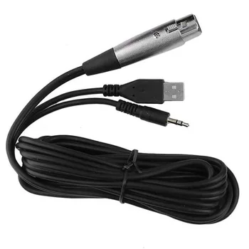 Mikrofón Audio Kábel, USB 3,5 mm Dvojitý Kábel Pre MK F100TL MK-F200FL MK F200FL Xlr Kábel