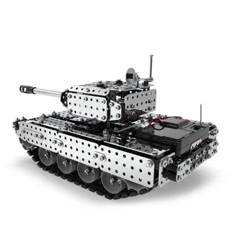 952PCS 2.4 G RC Vojenského Tanku DIY Montáž nastaviť Nehrdzavejúcej Ocele, Diaľkové Ovládanie Model Hračka Vstavané 3,7 V lítiová batéria 300MAh