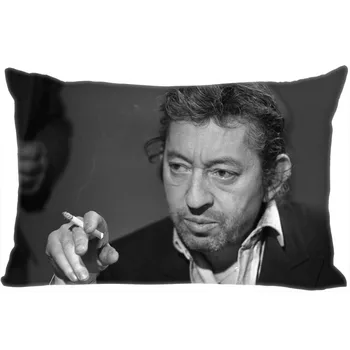 Pekné Serge Gainsbourg Vankúš Spálňa Home Office Dekoratívny Vankúš Obdĺžnik Zips obliečok Satin Textílie Č Fade