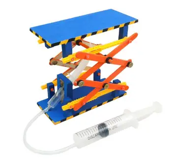 DIY Hydraulické Plošiny Nožnicový Tabuľka DIY Toy Model Príslušenstvo Deti, Veda, Technológie, Malé Výrobné Tvorby