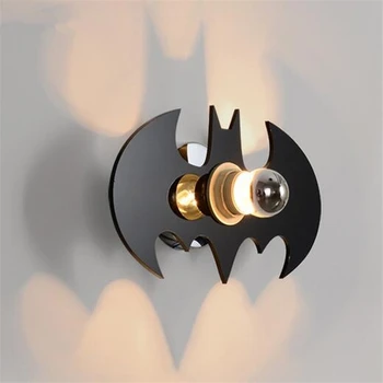 Kreatívne E27 Nástenné Svietidlo Sconce Svetlo Batman Domáce Dekorácie led stenové Svetlo na Posteli, Spálne, Jedáleň Toalety de nástenné svietidlo