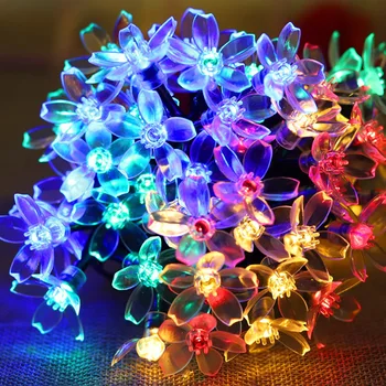 Cherry Flowe Rozprávkových svetiel 10M 100LED String Svetlo Vianočné Girlandy Dekorácie pre Domov Strán Krytý Dovolenku Osvetlenie NÁS EÚ Plug