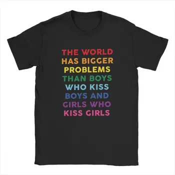 Muži Sveta Má Väčšie Problémy, T Košele Gay Pride LGBT Bavlnené Oblečenie 2019 Módne Krátke Sleeve Tee Darček T-Shirt Európe