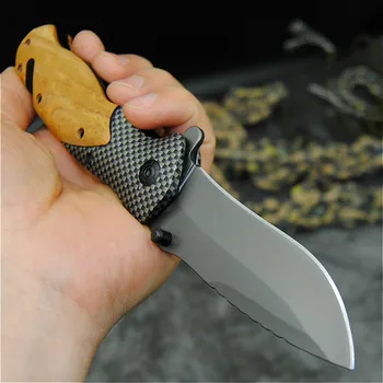 PEGASI CS 440c skryté dreva rukoväť, sklopné vonkajšie self-defense rybársky nôž jungle lovecký nôž vonkajšie ostré taktický nôž