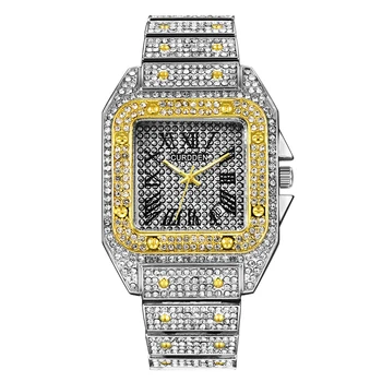 CURDDEN Luxusné Značky Hodiniek Pánske Módne Diamond Zliatiny Kapela Kalendár Quartz Hodinky Zlaté Návrhár hodinky. Montres de Marque de Luxe