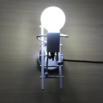 Americký LED Nástenné svietidlo Priemyselné Štýl Iron Art Darebák Schody Stenu Sconce Deti Izba Spálňa Hotel Nočné Svietidlá