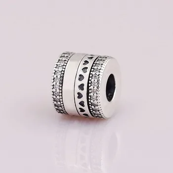 925 Sterling Silver Perličiek Kolo S Krištáľovo Rotujúce Perly Fit Ženy Pandora Náramok & Náhrdelník Diy Šperky