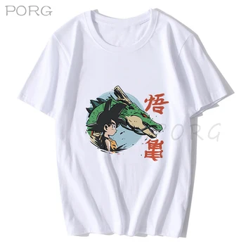CHIHIRO A HAKU Nadrozmerné T-shirt Komiksu, Anime Oblečenie Grafické Bavlna Tričko pre Mužov Vintage White Grafické T Košele