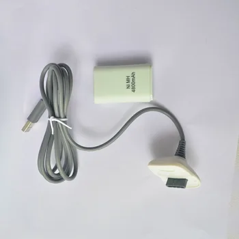 2-1 pre Microsoft Xbox 360 Gamepad 4800mAh Nabíjateľná Xbox360 Batériu Bateria Nabíjačka+USB Káblové Nabíjací Kábel
