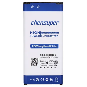Chensuper 5700mAh EB-BG800BBE Batérie Pre SAMSUNG Galaxy S5 mini G870 G800 G800F G800H Batérie + sledovacie číslo