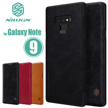 Pre Samsung Galaxy Note 9 Prípade Nillkin Qin Flip Kožené puzdro Note9 Luxusný Obchodný Prípad pre Samsung Poznámku 9 Nilkin Zadný Kryt
