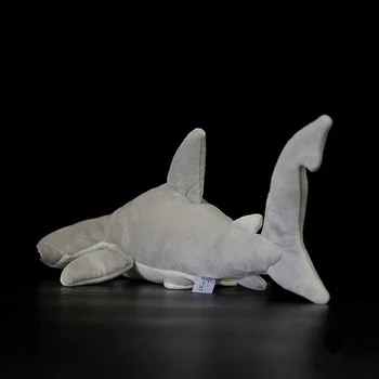 40 CM Dĺžka Reálnom Živote Hammerhead Shark Plyšové Hračky Roztomilý Hladké Hammerhead Plyšové Hračky Narodeniny Darček Pre Deti
