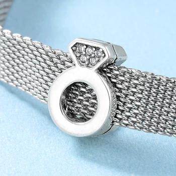 Hot predaj Romantickú 925 Sterling Silver Ring tvar Klipy Korálky fit Originálne reflexie Kúzlo Náramok Šperky čo 2019