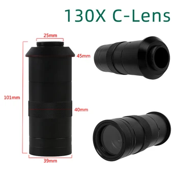 180X 130X Nastaviteľné Priblíženie C-mount Objektív 0.7 X~4,5 X Zväčšenie 25 mm Pre HDMI USB Priemysel Video Mikroskopom Fotoaparát 110V 220V
