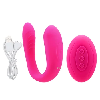 G-spot Vibrátor U Shape Ohybný Sexuálne Hračky pre Pár Sania Vibrátor Klitorisu Pošvy Stimulátor Vibrátor Pár Zdieľať