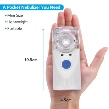 Inhalátor Prenosné Ručné Pare Zariadenia Domov USB Nabíjateľné Rozprašovač pre Dospelých, Deti