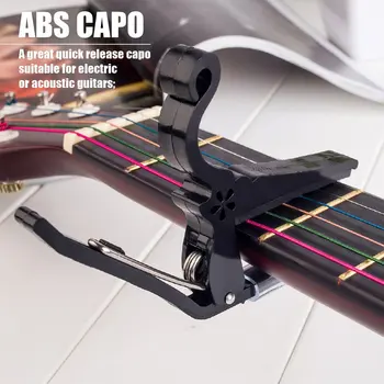 ABS Guitar Tuner Svorka Profesionálne Tlačidlo Spúšte Capo pre Elektrické Akustické Hudobné Nástroje Hot Predaj Dropshipping