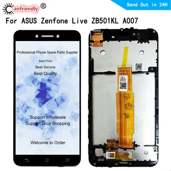 Pre ASUS Zenfone Live ZB501KL A007 LCD Displej+Dotykový Displej Opravy Digitalizátorom. s rámom Montáž Náhradná Pre Asus ZB501KL