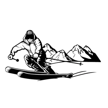 Statočný lyžiarske dobrodružstvo nálepky dekoratívne auto vinyl odtlačkový auto, Motocykel SUV nálepky na stenu-nálepky