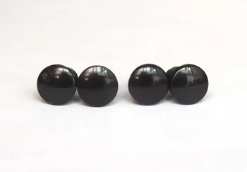 100pair 7mm ploché okrúhly tvar black hračka oči pre diy bábika príslušenstvo