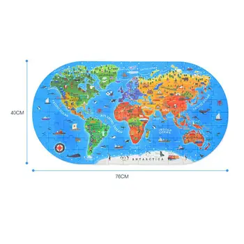 Hobbylane Mapa Sveta Puzzle Deti Vzdelávacie Hračky Kultúra Geografia Uznanie Hračka Darček 100KS/Set
