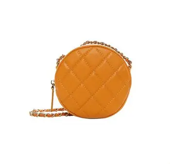 HORÚCE 2019 módne ženy originálne kožené kabelky reťaze kruhové taška diamond stožiare, cross body mini taška 14 cm