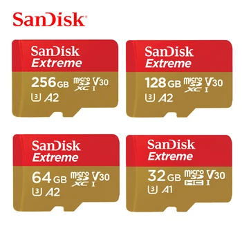 Pamäťová Karta SanDisk Extreme micro SD Karty 4K UHD UHS-I C10 U3 V30 A2 microSDHC 32GB microSDXC Flash 512 gb diskom 128 gb kapacitou 256 GB TF Karty