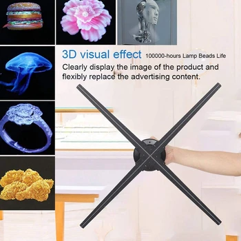 Veľkoobchod nízka cena 70 3d hologram fanúšik 3d led ventilátor 3d holografické reklama chránič displej