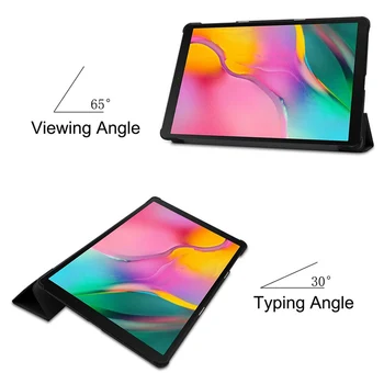Tri-fold kožené puzdro pre Samsung Galaxy Tab A 2019 SM-T515 T510 T515 Funda Stojan Tabletu kryt pre Samsung Kartu A T510 2019 prípade