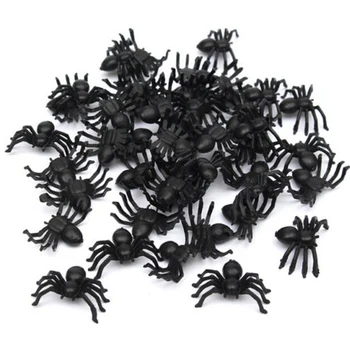 50PCS/Veľa Halloween Strašidelný Dom Prop Stôl Dekorácie Plastové Umelé Simulácia zábavné Spider Trik Srandu Hračka Strany
