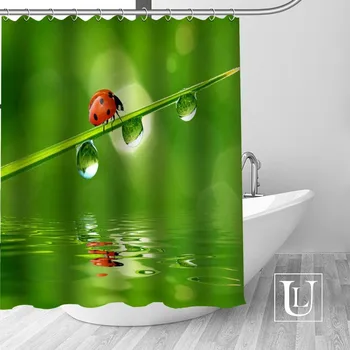 Vlastné Lienka Záclony Moderný Sprchový Záves kúpeľňa krásne Záclony Vaňa dekor Polyesterovej Tkaniny Nepremokavé