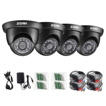 ZOSI 4 ks HD-TVI 720P/1080P 24PCS IR Led Bezpečnostný Dohľad CCTV Kamera IR Vysoké Rozlíšenie Exteriérový Vodotesný Fotoaparát