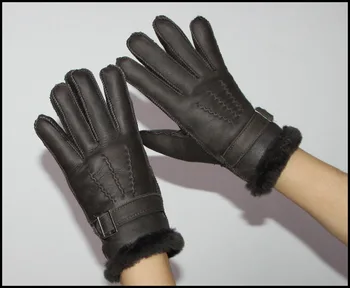 Kožušinové rukavice detí z ovčej rukavice z ovčej vlny rukavice zime teplo zahusťovanie reálne vlnené rukavice základnej školy rukavice nové