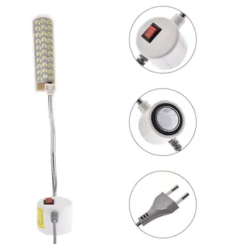 Šijací Stroj Priemyselné Osvetlenie LED Svetlo Multifunkčný Flexibilné Lampa Magnetické Šitie Svetlo Pre Workbench Sústruh Vŕtať Stlačte
