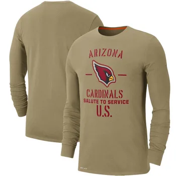 Arizona Mužov okolo Krku Tričko Kardináli Pozdrav Služby doplnkovú činnosť Legenda Výkon Dlhý Rukáv T-Shirt Olivový